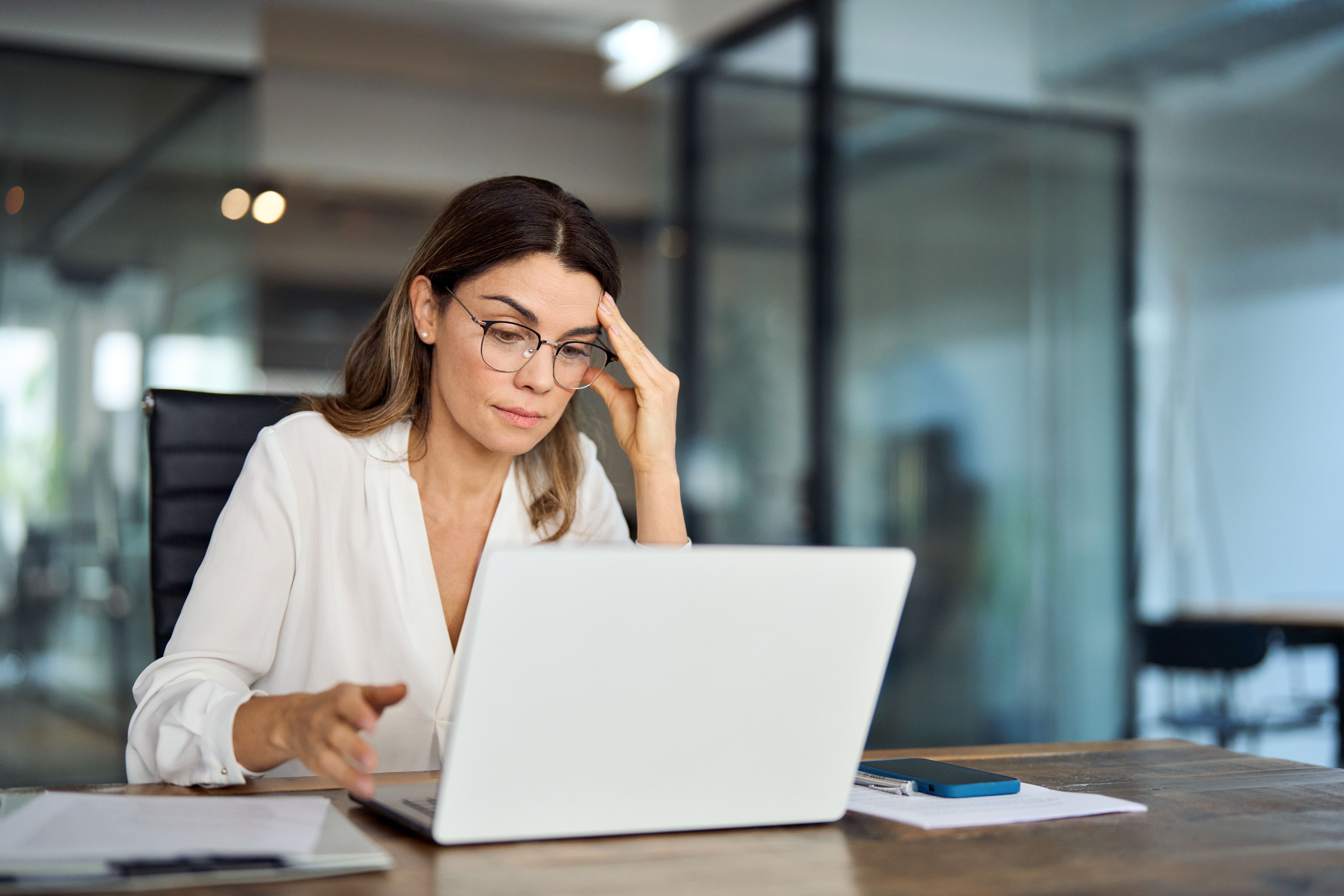 Woman Worrying About Finances